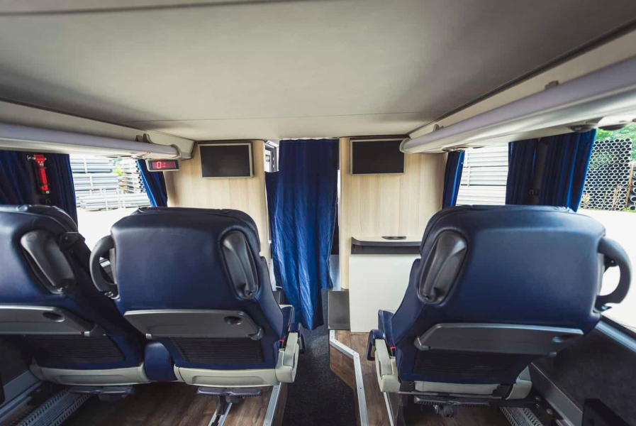 Binnenkant luxe first class bus